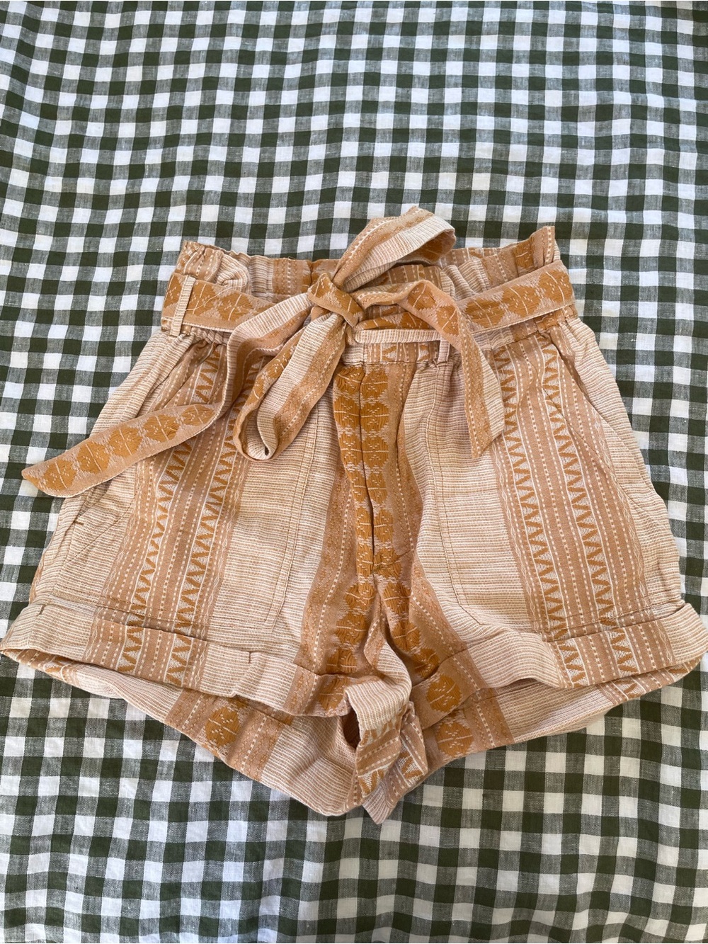 Rip Curl High-Waist Tie-Belt Shorts